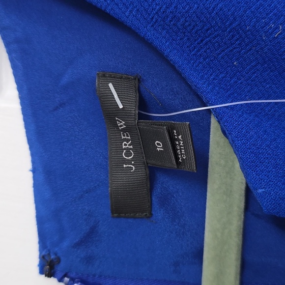 J.Crew Cobalt Blue Presentation Shift Dress Short Sleeve - Picture 5 of 11